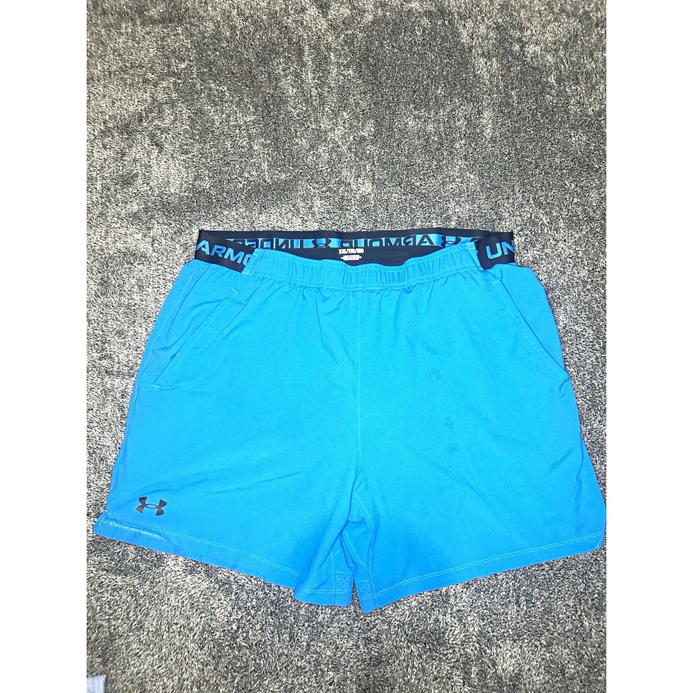 Under Armour Mens XXL Blue Athletic Running Training Shorts 7" Inseam Pockets